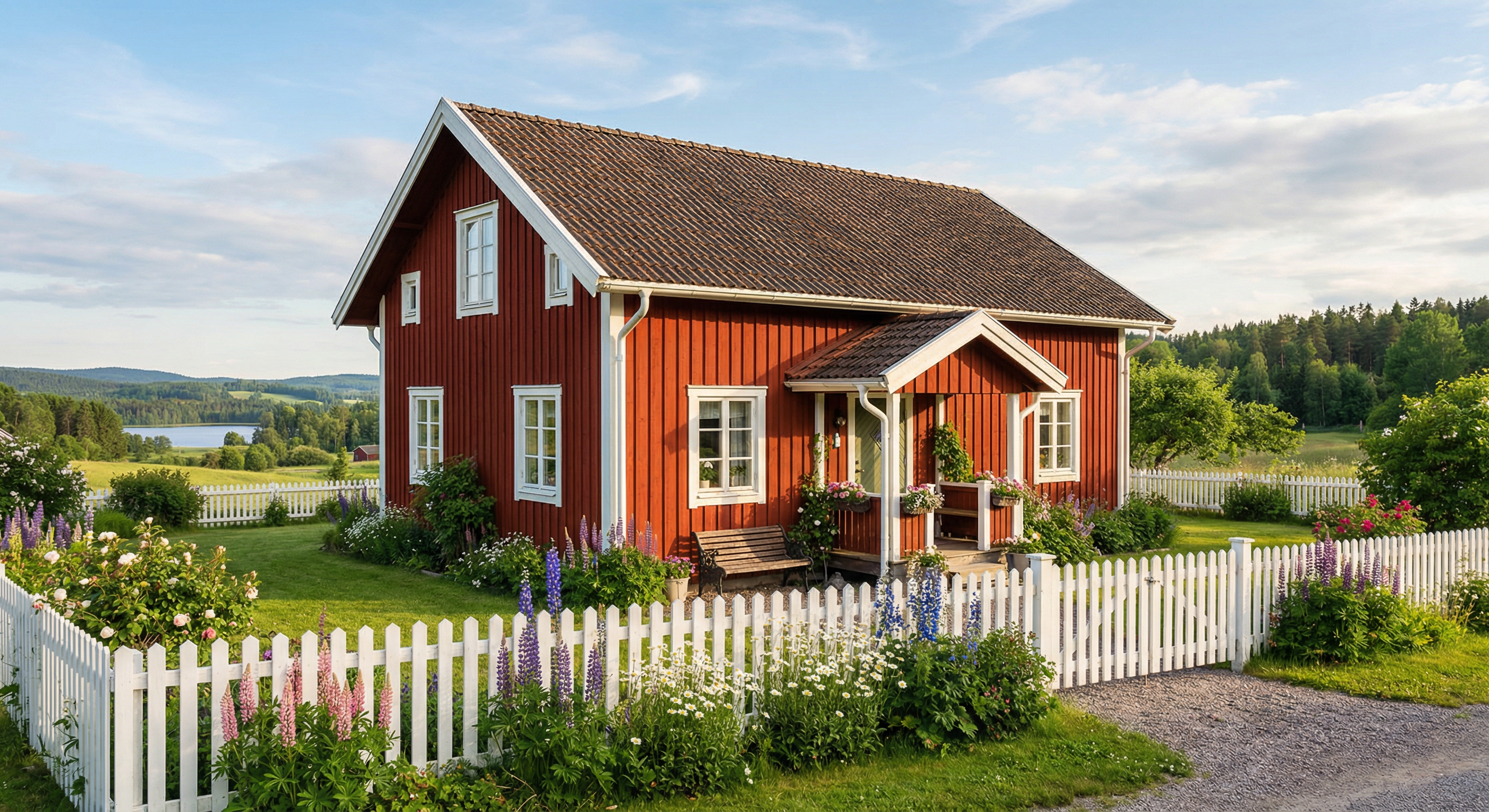 Traditional Swedish red house